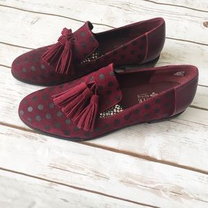 L’ ARTISTE Spring Step Klasik Maroon Suede Loafers
